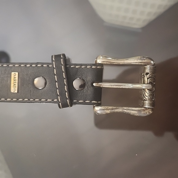 Ariat Men's Western Black Leather Belt 30 31 32 33 34 - Picture 7 of 11